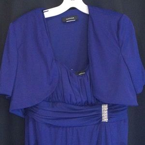 R&M RICHARDS WOMEN’S PARTY DRESS WITH BOLERO JACKET SIZE 12 ROYAL BLUE